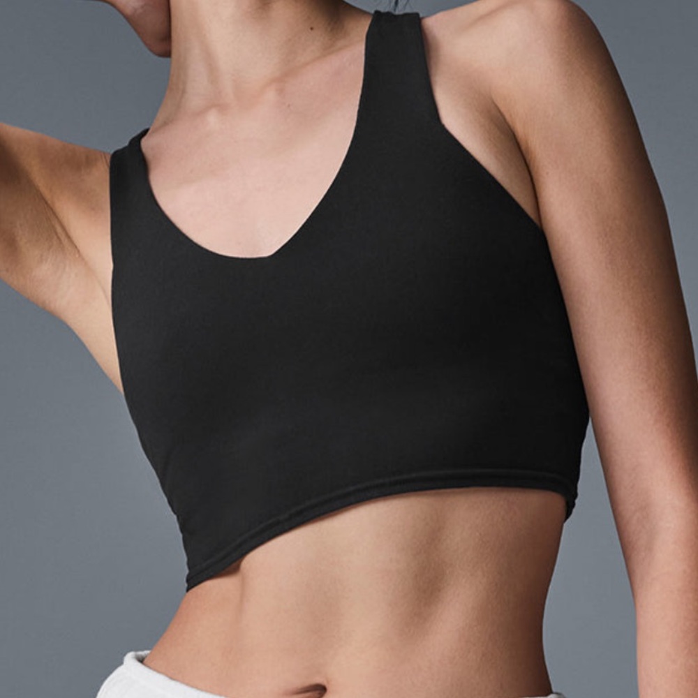 Alo Black Real Bra Tank NWT